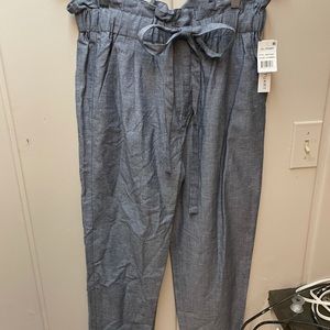 NEW Jill Stuart Chambray Paperboy Waist Pants 4